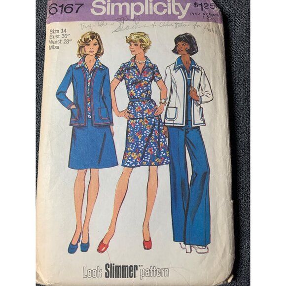 Simplicity Misses Top Skirt Pants Sewing Pattern sz 14 6167 - uncut - Picture 8 of 9